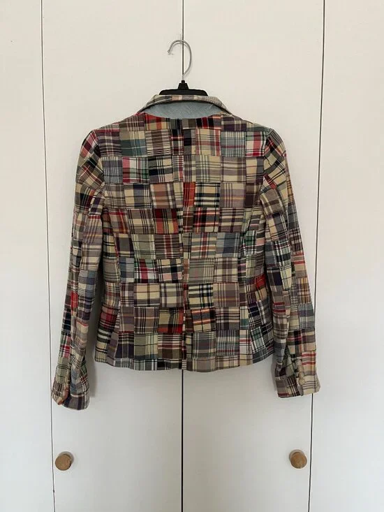 Ralph Lauren Rugby blazer patchwork vintage cotton lined size xs women - Picture 2 of 13